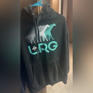 LRG Hoodie with Teal and White Graphic